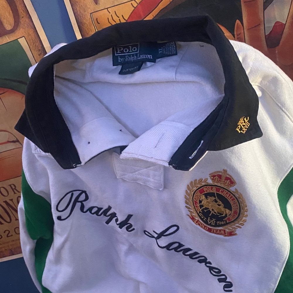 Ralph Lauren Men’s polo Shirt - White, Black, and Green